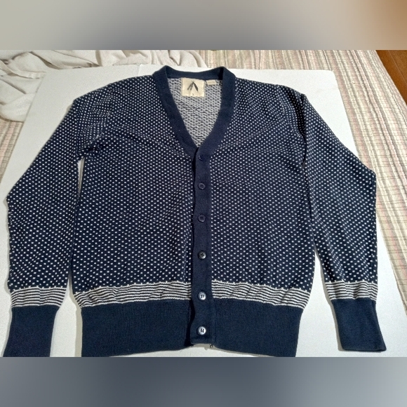 ๐ MEN'S CARDIGAN KNIT SWEATER SIZE SMALL CLOTHES BUTTON FRONT COTTON - Picture 6 of 9